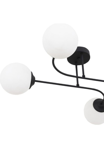 Capri 4 Lü Siyah Avize Beyaz Camlı Dekoratif Tasarım Yatak Odası Mutfak Salon Avize modelleri