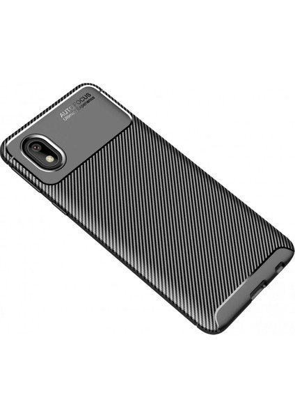 Samsung Galaxy A01 Core Kılıf Auto Focus Karbon Kapak - Siyah Gnzrz