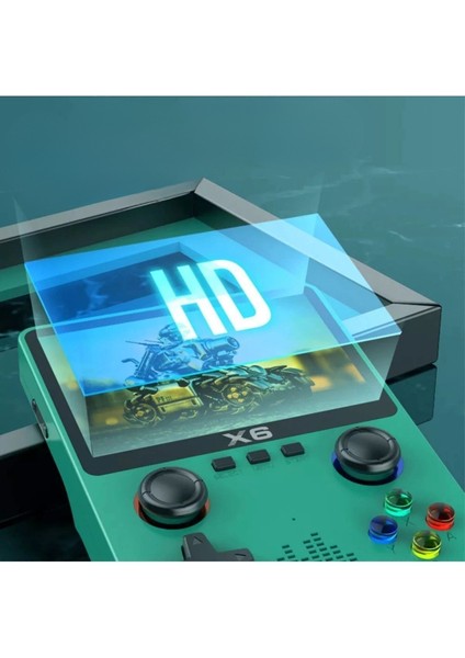 Yetişkinler Çocuklar Için X6 El Oyun Oyuncusu 2000MAH Mini Oyun Konsolu +1000 Oyun Fifa Mario Vb