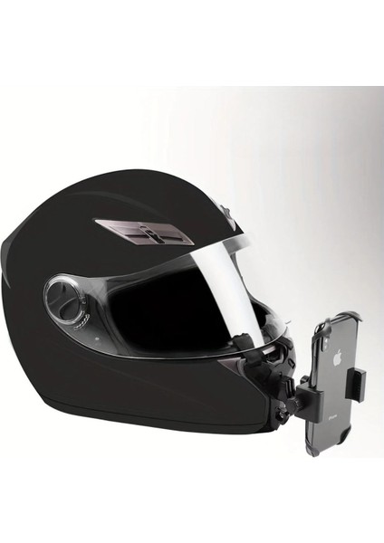 ® Motorsiklet Kask Önü Takılan Telefon Tutucu Aksiyon Kamerası Takılabilen Aparat