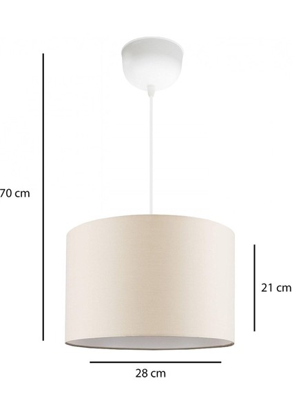 Kumaş Başlıklı Sarkıt Avize Krem Renk - Salon Yatak Odası modelleri