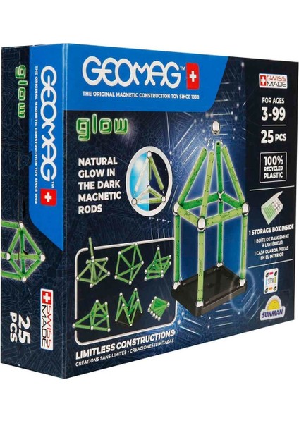 0210 Geomag Glow Manyetik Zeka Oyunu 25 Parça