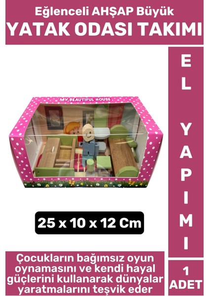 Premium Çocuk Eğlenceli Hayal Dünyası Beceri Geliştirici El Yapımı Ahşap Büyük Yatak Odası Takımı