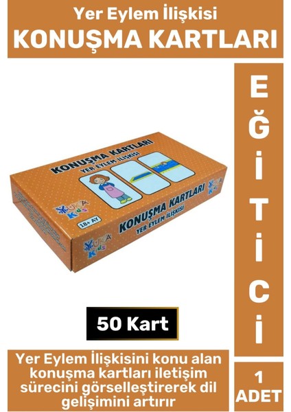 Premium Eğitici Görsel Algı Dikkat Yer Iletişim Dil Bilgisi Geliştirici Çocuk Oyun Konuşma Kartları