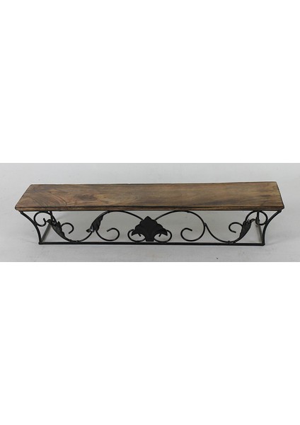 Ahşap Ferforje Raf 39 x 10 x 8,5 cm .