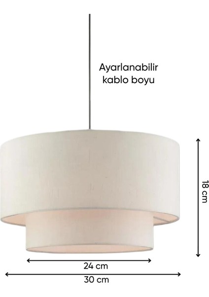 Iki Katlı Modern Beyaz Kumaş Plastik Tel Sarkıt Avize Salon Mutfak Yatak Odası Çocuk Odası fiyatları