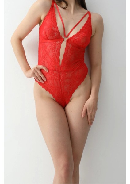 Kadın Kırmızı Babydoll Faantazi Iç Giyim