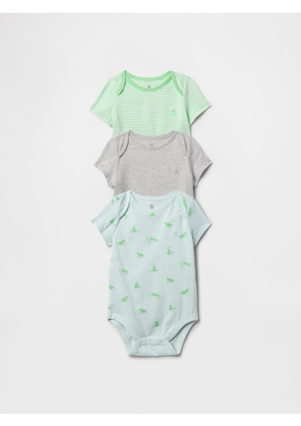 Bebek Yeşil First Favorites Organik Pamuk 3'lü Body Seti