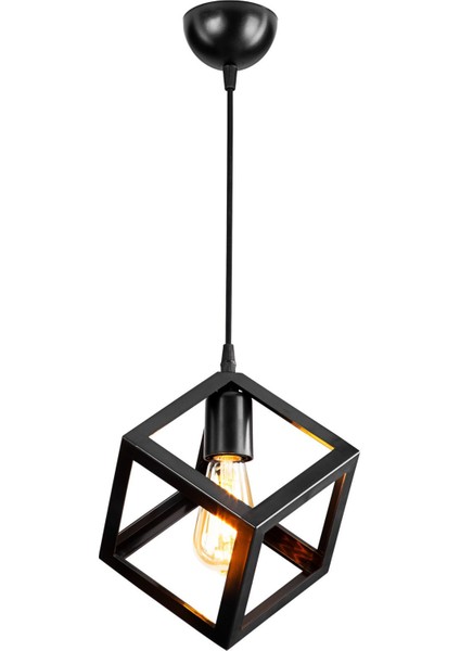 Siyah Küp Sarkıt Avize Salon Yatak Odası Mutfak Koridor Lamba modelleri