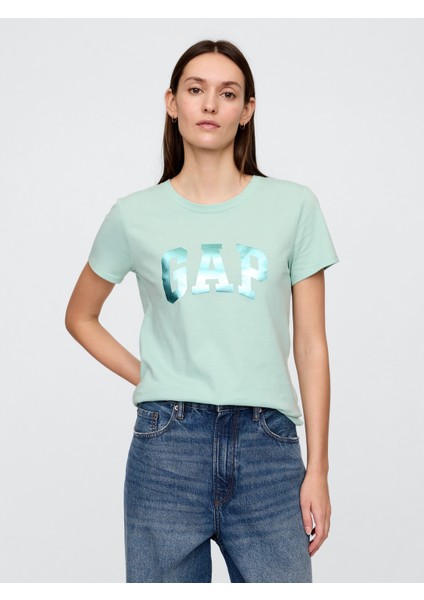 Kadın Mavi Gap Logo T-Shirt