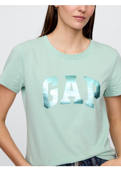 Kadın Mavi Gap Logo T-Shirt modelleri