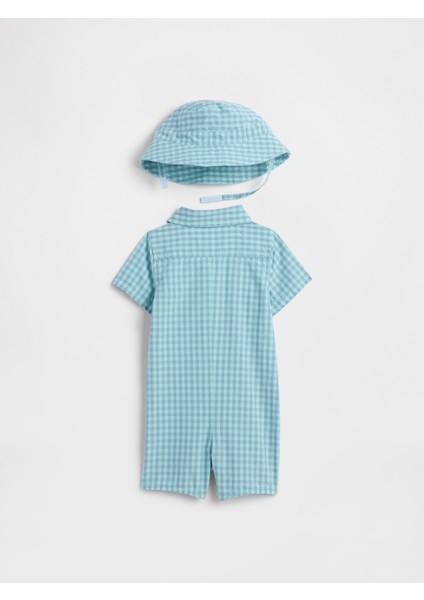 Bebek Mavi Desenli Outfit Set