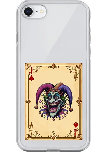 iPhone 6 Uyumlu Şeffaf Kılıf Kartlar Joker 2 Tasarımlı