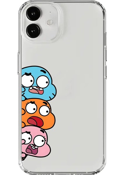 iPhone 12 Mini Uyumlu Şeffaf Kılıf Cartoon Gumball 6 Tasarımlı