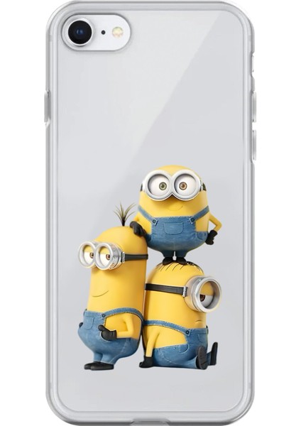 iPhone 6s Plus Uyumlu Şeffaf Kılıf Cartoon Minions 10 Tasarımlı