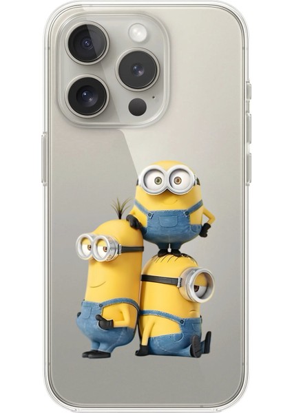 iPhone 14 Pro Uyumlu Şeffaf Kılıf Cartoon Minions 10 Tasarımlı