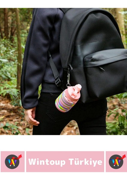 Premium Portatif Bpa Free Şık Kamp Spor Seyahat Silikon Katlanabilir Suluk 500 ml fiyatları