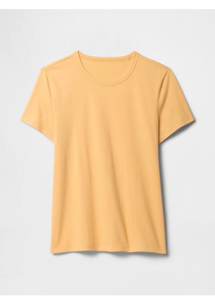 Kadın Turuncu Bisiklet Yaka T-Shirt fiyatları