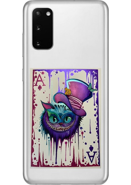 Samsung Galaxy S20 Uyumlu Şeffaf Kılıf Kartlar As 1 Tasarımlı