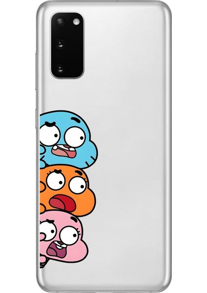 Samsung Galaxy S20 Uyumlu Şeffaf Kılıf Cartoon Gumball 6 Tasarımlı