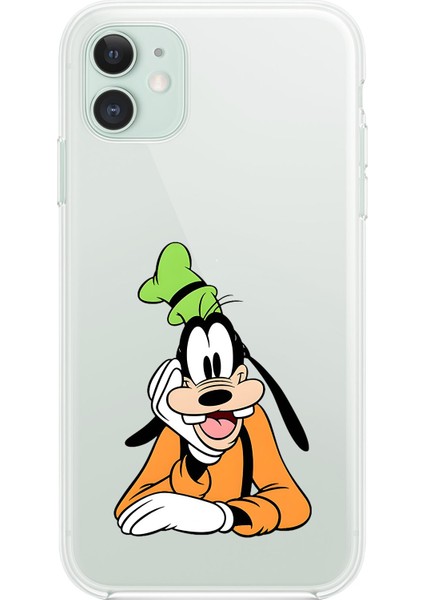 iPhone 11 Uyumlu Şeffaf Kılıf Cartoon Goofy 5 Tasarımlı