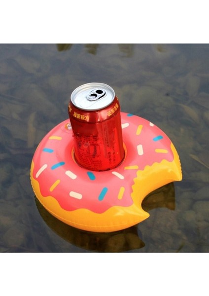 Eğlenceyi Sevenlere Donut Şişme Deniz Havuz Bardak Tutucu Float Bar