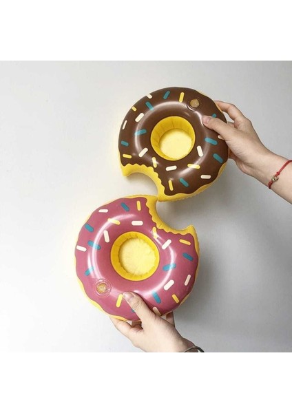 Eğlenceyi Sevenlere Donut Şişme Deniz Havuz Bardak Tutucu Float Bar fırsatları