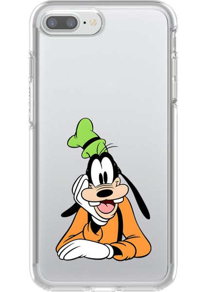 iPhone 7 Plus Uyumlu Şeffaf Kılıf Cartoon Goofy 5 Tasarımlı
