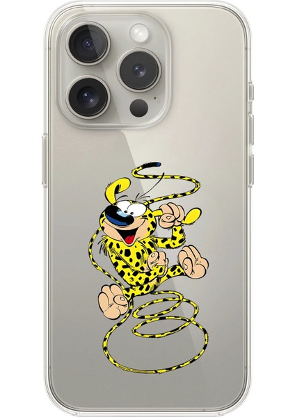 iPhone 15 Pro Max Uyumlu Şeffaf Kılıf Cartoon Marsupilami 9 Tasarımlı