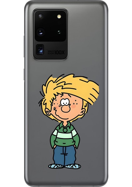 Samsung Galaxy S20 Ultra Uyumlu Şeffaf Kılıf Cartoon Cedric 2 Tasarımlı