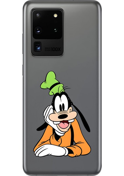 Samsung Galaxy S20 Ultra Uyumlu Şeffaf Kılıf Cartoon Goofy 5 Tasarımlı