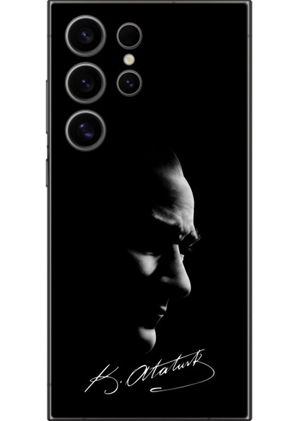 Samsung Galaxy S24 Ultra Uyumlu Şeffaf Kılıf Atatürk 1 Tasarımlı