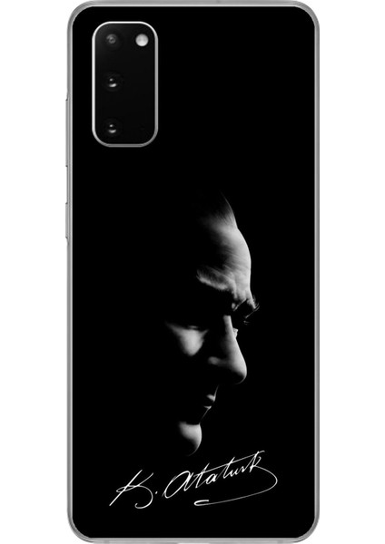 Samsung Galaxy S20 Uyumlu Şeffaf Kılıf Atatürk 1 Tasarımlı