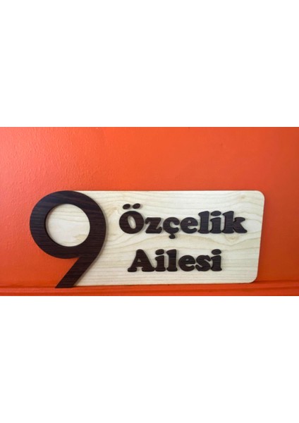 Dekoratif Ahşap Kapı Numaralığı, Kapı Isimliği, Isimli Daire Numarası, Otel Numarası ,oda Numarası-2