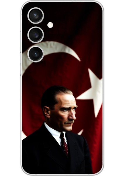 Samsung Galaxy S23 Uyumlu Şeffaf Kılıf Atatürk 4 Tasarımlı