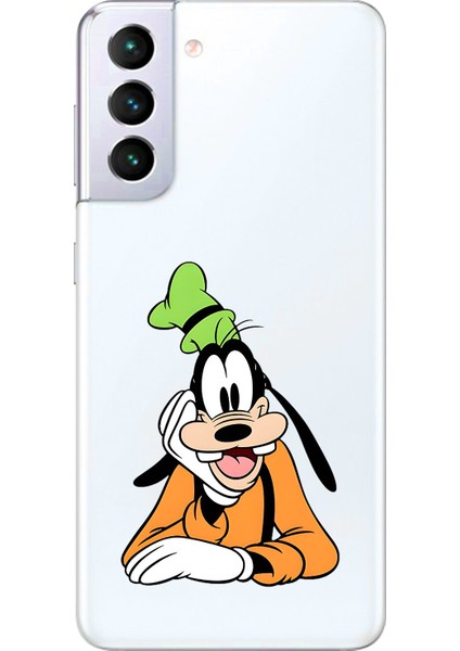 Samsung Galaxy S21+ Uyumlu Şeffaf Kılıf Cartoon Goofy 5 Tasarımlı