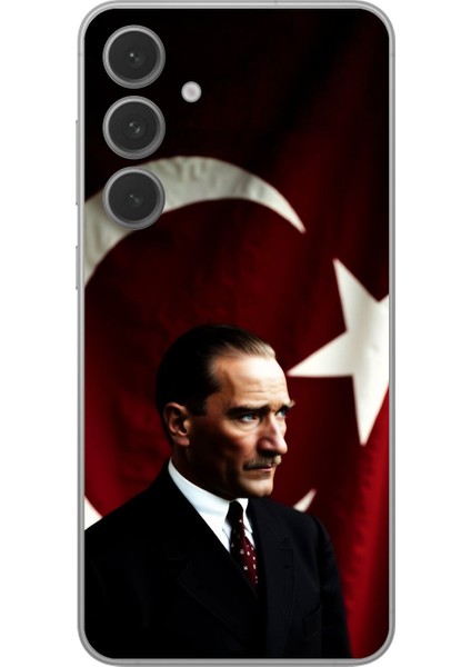 Samsung Galaxy S24+ Uyumlu Şeffaf Kılıf Atatürk 4 Tasarımlı