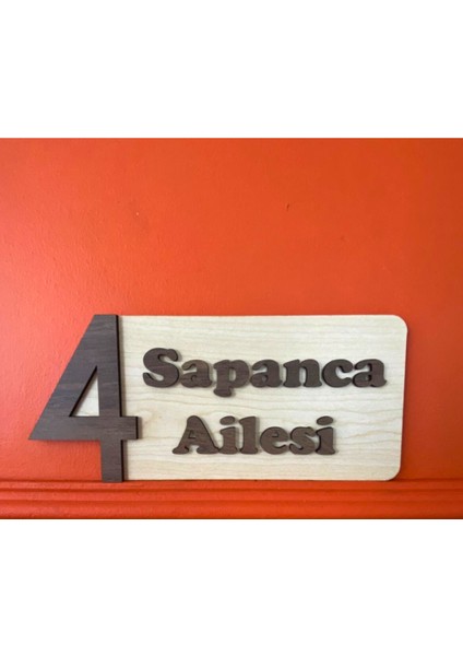 Dekoratif Ahşap Kapı Numaralığı, Kapı Isimliği, Isimli Daire Numarası, Otel Numarası ,oda Numarası-2