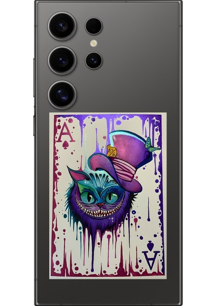 Samsung Galaxy S24 Ultra Uyumlu Şeffaf Kılıf Kartlar As 1 Tasarımlı