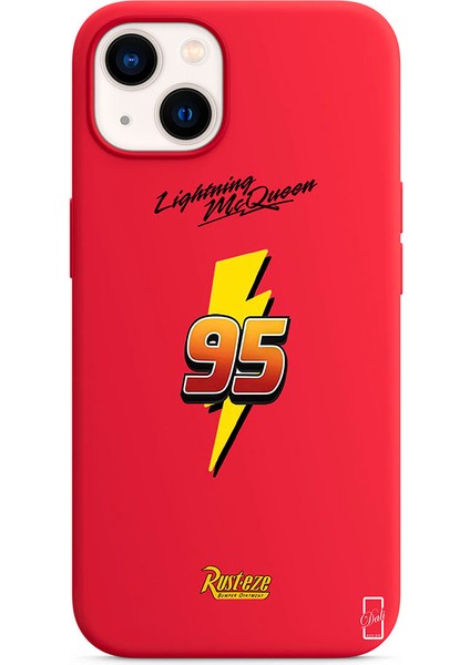 iPhone 15 ile Uyumlu Kırmızı Lansman Kılıf Mcqueen Tasarımlı