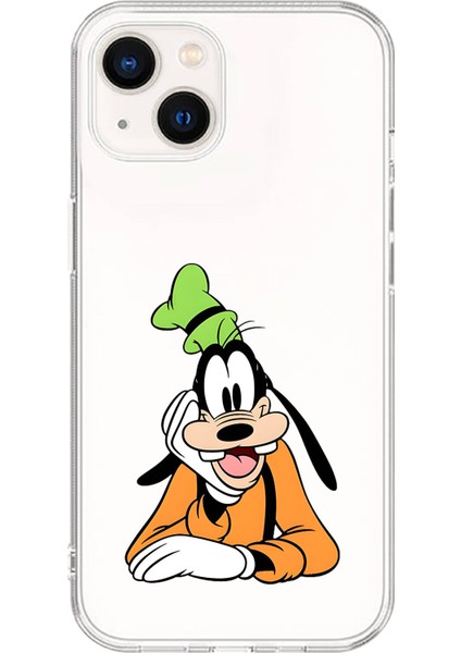 iPhone 13 Mini Uyumlu Şeffaf Kılıf Cartoon Goofy 5 Tasarımlı