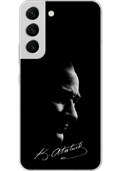 Samsung Galaxy S22+ Uyumlu Şeffaf Kılıf Atatürk 1 Tasarımlı