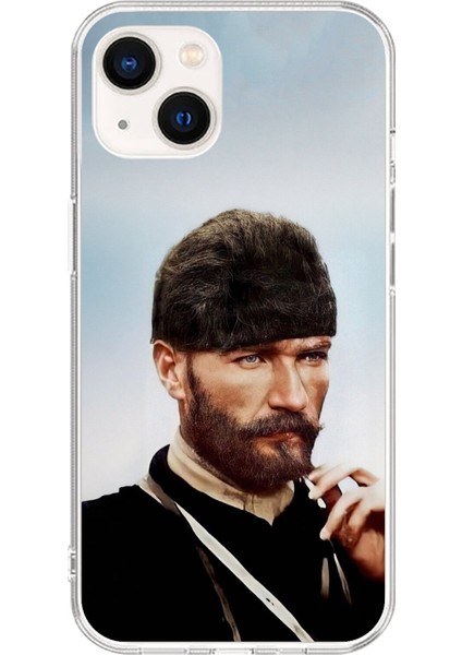 iPhone 14 Uyumlu Şeffaf Kılıf Atatürk 2 Tasarımlı