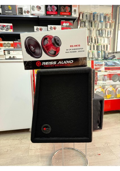 Audio RS-HK15 L Port Kabinli Çift Bobin 2000WAT 500 Rms 38CM Spl Subwoofer Bas Dual 4ohm