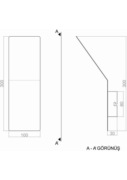 Eugenio LED Duvar Aplik 30*10 cm 2 Watt