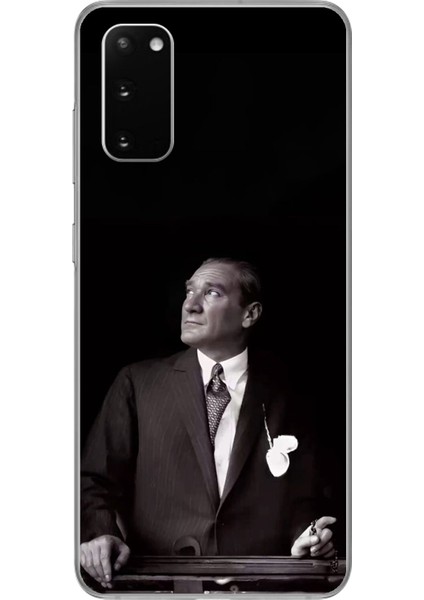Samsung Galaxy S20+ Uyumlu Şeffaf Kılıf Atatürk 3 Tasarımlı