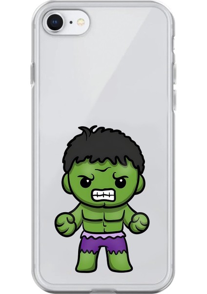 iPhone 6s Uyumlu Şeffaf Kılıf Chibi Hulk 3 Tasarımlı