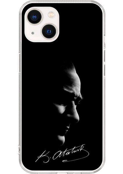 iPhone 13 Uyumlu Şeffaf Kılıf Atatürk 1 Tasarımlı