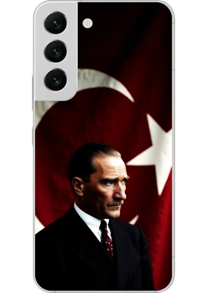 Samsung Galaxy S22+ Uyumlu Şeffaf Kılıf Atatürk 4 Tasarımlı