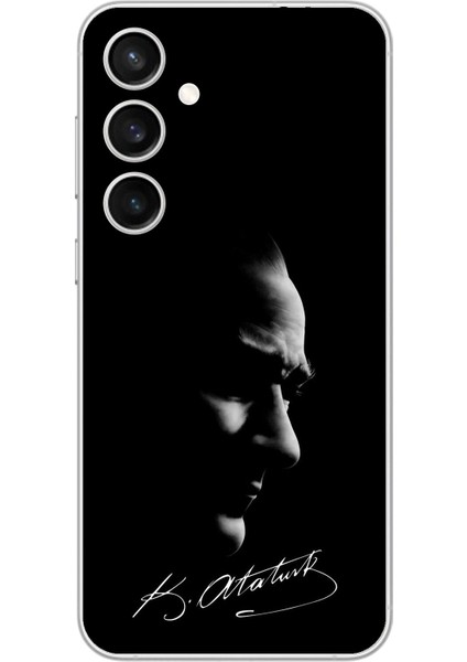 Samsung Galaxy S23 Uyumlu Şeffaf Kılıf Atatürk 1 Tasarımlı